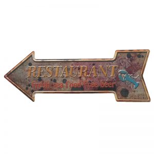 Mũi Tên Dập Nổi 16x45cm Restaurant - SMT-27