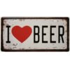 Biển số xe 30x15cm - I Love Beer Y-108