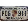 Biển số xe trang trí 15x30cm - Porsche POS 911 Y-059