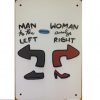 Man to the Left because Woman always Right, wc signs 20x30cm