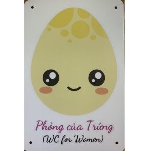 Bảng treo tường nhà vệ sinh nữ 20x30cm