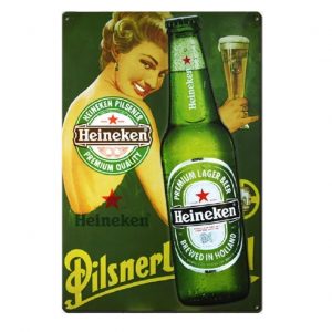 heineken beer tin plate 20x30