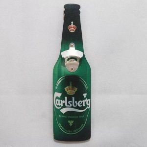 Chai bia gỗ treo tường khui bia trang trí Y-Carlsberg