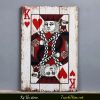 Tranh gỗ lá bài 40x60cm King of Heart SH46-K Cơ