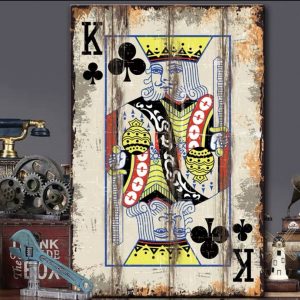 Tranh gỗ lá bài 40x60cm King of Clubs YC46-K Chuồn