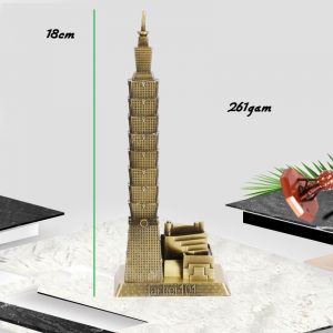 Mô hình kim loại tháp 101 Tapei (Đài Loan) cao 18cm