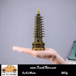 Mô hình tháp Văn Xương 9 tầng cao 18cm chiêu tài