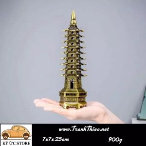 Mô hình tháp Văn Xương 9 tầng cao 25cm chiêu tài