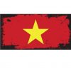 Tranh biển số xe 30x15cm - cờ Việt Nam C-401a