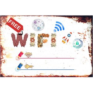 Biển số wifi password treo tường quán cafe