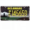 Tranh thiếc biển số xe 30x15cm - Delaware Q-1005