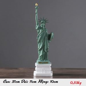 Mo hinh tương nu than tu do 3d bang nhua thong cao 37cm