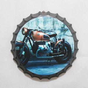 bmw vintage motocylce tin beer cap 35cm