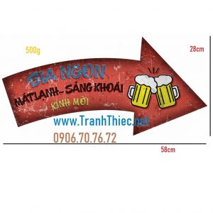Tranh mũi tên gỗ trang trí quán bar beer club