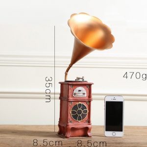Mô hình Máy hát đĩa loa kèn kiểu cổ cao 35cm (MHD35)