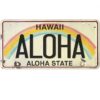 Biển số xe decor 30x15cm - Hawaii ALOHA  AZ-18