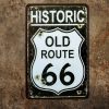 historic route 66 high way tin plate