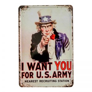 I want You for U.S Army tin paintings