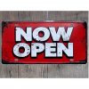 open now tin plate 30x15