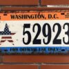 Biển số xe decor 30x15cm - Washington D.C 52923 - Z-09