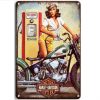 Tranh retro 30x40cm - Sexy Girl Harley Davidson YC34-276