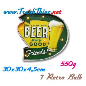 Hộp đèn Good Beer with Good Friends 30x30x5cm FML-B30