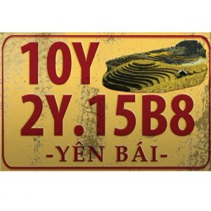Tranh phong cảnh 30x20cm biển số tỉnh Yên Bái C23-510
