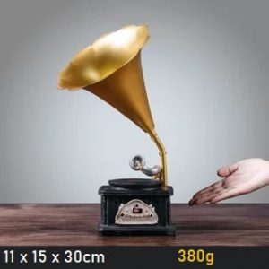 Mô hình Máy hát đĩa loa kèn kiểu cổ cao 30cm - MHD30