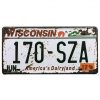 Biển số xe retro 30x15cm - Wisconsin 170-SZA ZY-309