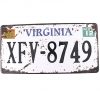 Biển số retro 30x15cm - Virgina XFV ZY-311