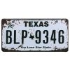 Biển số xe retro 30x15cm - Texas BLP-9346 ZY-315