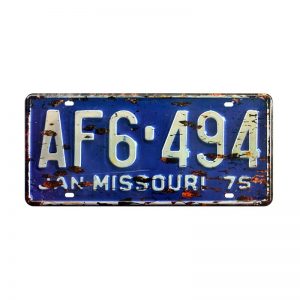 Biển số xe 30x15cm - AF6 | 494 Jan Missouri  Y-89