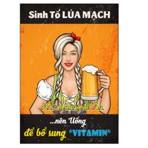 Tranh Bia tiếng Việt Vui 20x30cm - Sinh Tố LÚA MẠCH - CB23-805