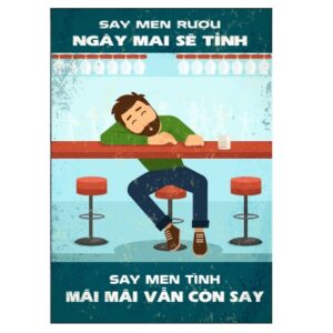 Tranh Bia tiếng Việt Vui 20x30cm - Say Men Tình CB23-820