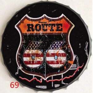 Nắp vỏ chai bia 35cm khổng lồ - Route 66 - GK-69