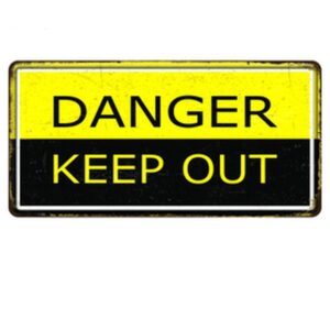 Biển số xe 30x15cm - Danger - Keep Out  YC-166
