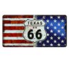 Tranh biển số xe 30x15cm - Texas US 66 - YC-577