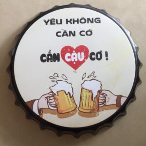 Nắp chai bia 35cm tiếng Việt - Cần Cậu Cơ - CNV-801