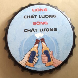 Nắp chai bia 35cm tiếng Việt - Uống Chất Lượng CNV-812