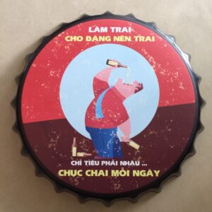 Nắp chai bia 35cm tiếng Việt - Chỉ Tiêu CNV-818