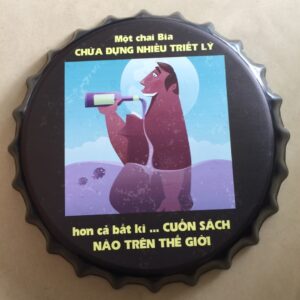 Nắp chai bia 35cm tiếng Việt - Triết lý của Chai Bia CNV-819
