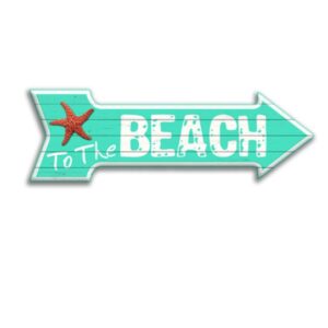 Mũi Tên Thiếc Dập Nổi 16x45cm To The Beach  YC-05