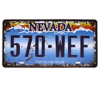 Tranh biển số xe 15x30cm - Nevada 570 WEF Z-90