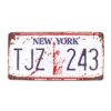 Biển số 15x30cm - New York TJZ 243 - JK-310