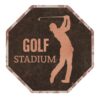 Tranh thiếc bát giác 30x30 - Golf Stadium BG-28