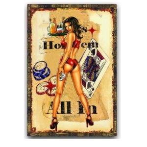 30x40cm - Sexy, Liquor & Poker All In  YC34-3936
