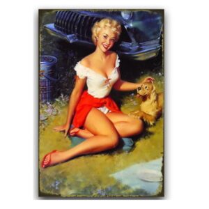 40x30cm - Camping Beauty & Dog YC34-532