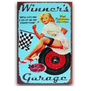 Tranh thiếc retro 30x40cm - Winner's Garage YC34-5344