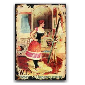 Tranh thiếc 30x40cm - The W.F Corsets & UnderClothin YC34-5541