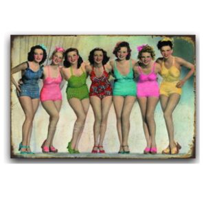 Tranh thiếc retro 30x40cm - Sexy Bikini YC34-8402